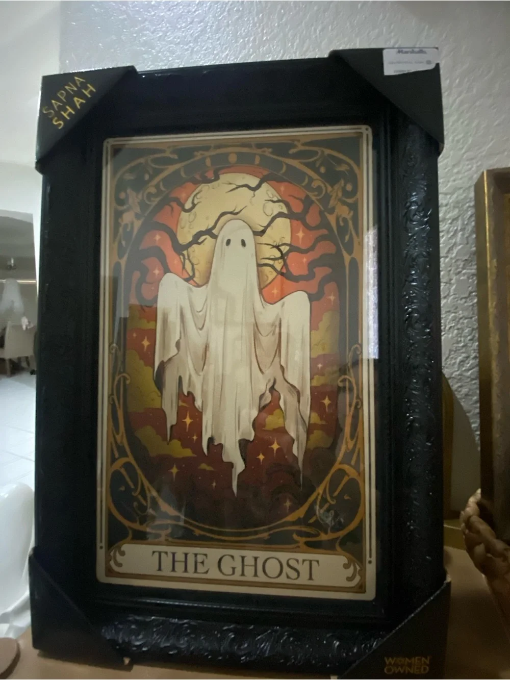 The Ghost Wall Art Print - Orange & Cream